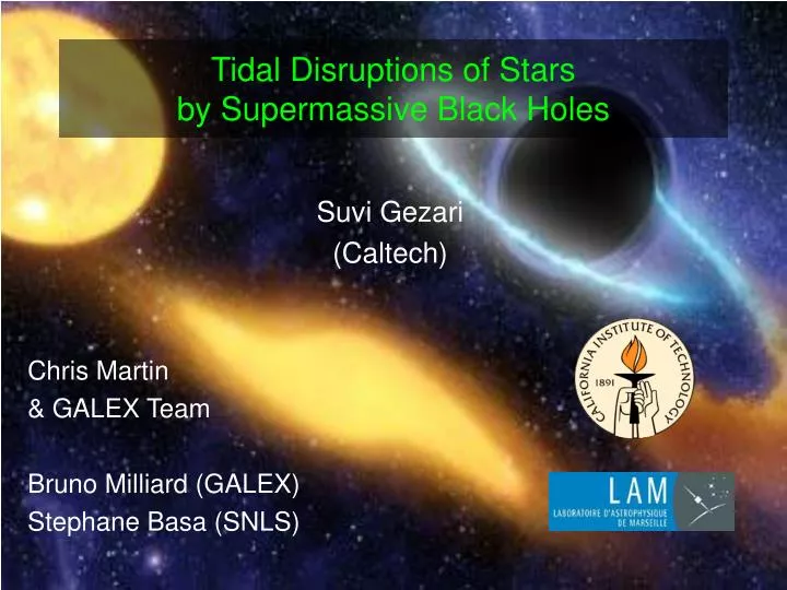 tidal disruptions of stars by supermassive black holes