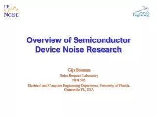 Overview of Semiconductor Device Noise Research