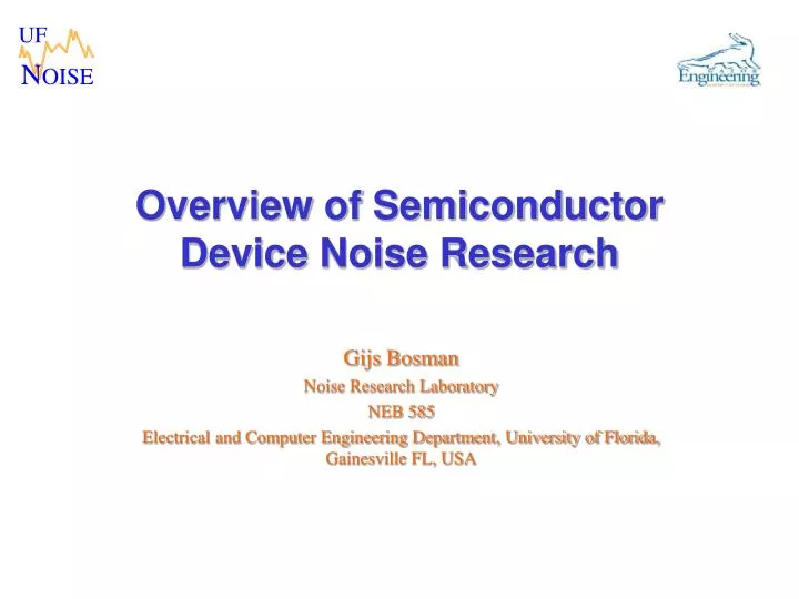 overview of semiconductor device noise research