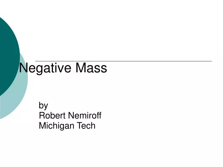 negative mass
