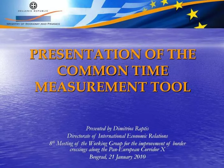 presentation of the common time measurement tool