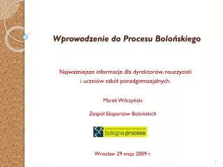 wprowadzenie do procesu bolo skiego