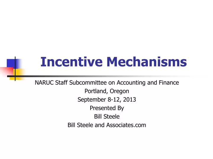 incentive mechanisms