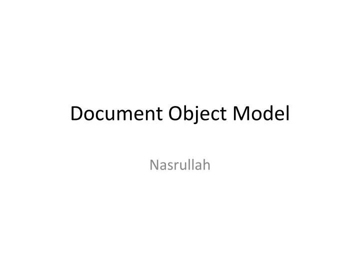 document object model