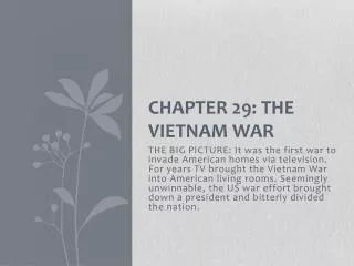 Chapter 29: The Vietnam War