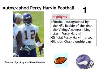Autographed Percy Harvin Football