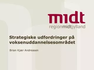 strategiske udfordringer p voksenuddannelsesomr det