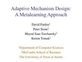 Adaptive Mechanism Design: A Metalearning Approach