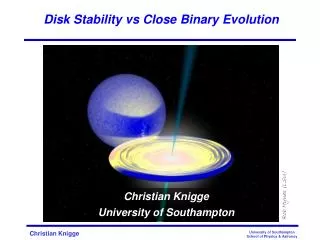 Disk Stability vs Close Binary Evolution