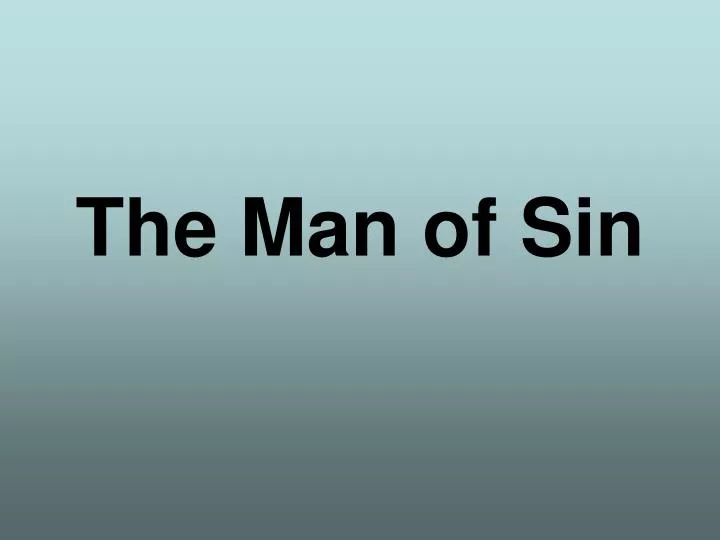 the man of sin