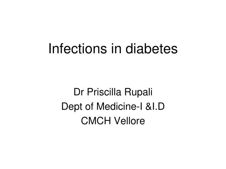 infections in diabetes