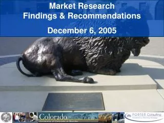 Market Research Findings &amp; Recommendations December 6, 2005