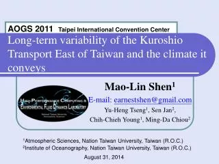 Long-term variability of the Kuroshio Transport East of Taiwan and the climate it conveys