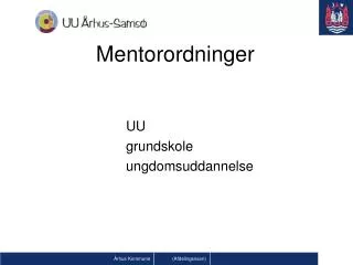 mentorordninger