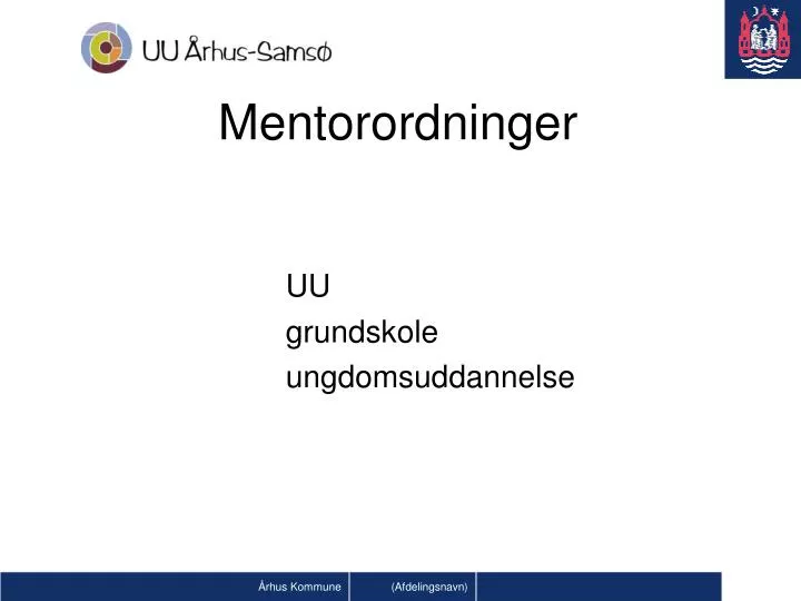 mentorordninger