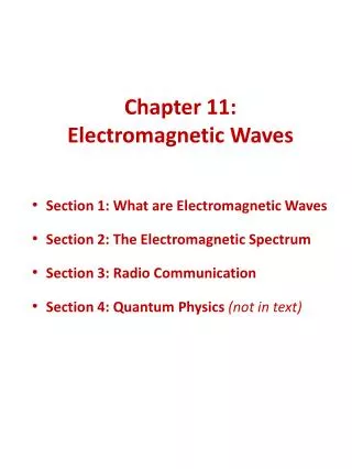 chapter 11 electromagnetic waves