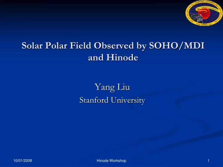 solar polar field observed by soho mdi and hinode