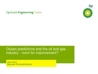 Ocean predictions and the oil and gas industry - room for improvement?