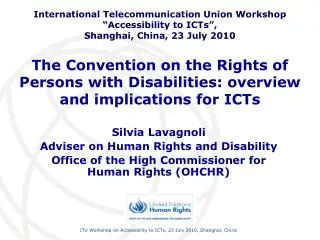 The Convention on the Rights of Persons with Disabilities: overview and implications for ICTs