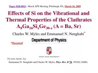 Effects of Si on the Vibrational and Thermal Properties of the Clathrates