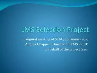 LMS Selection Project