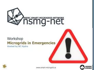 Workshop Microgrids in Emergencies Hosted by BC Hydro