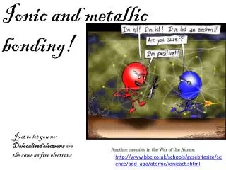 Ionic and metallic bonding!