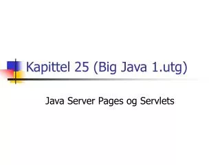 kapittel 25 big java 1 utg