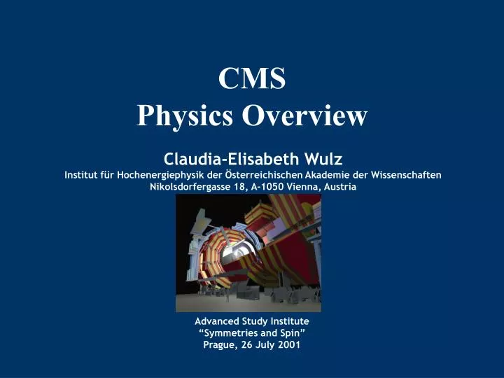 cms physics overview