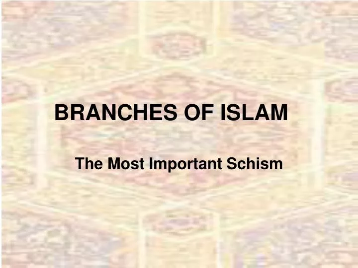 branches of islam