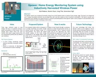 Qpower: Home Energy Monitoring System using Inductively Harvested Wireless Power