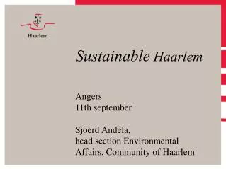 Sustainable Haarlem