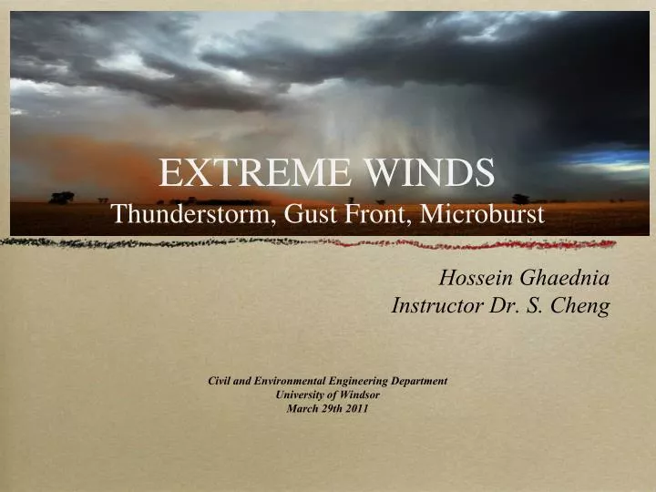 extreme winds thunderstorm gust front microburst