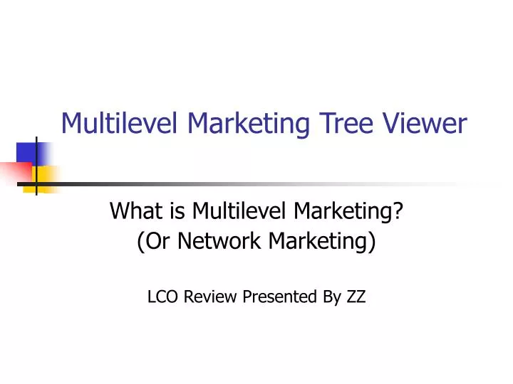 multilevel marketing tree viewer