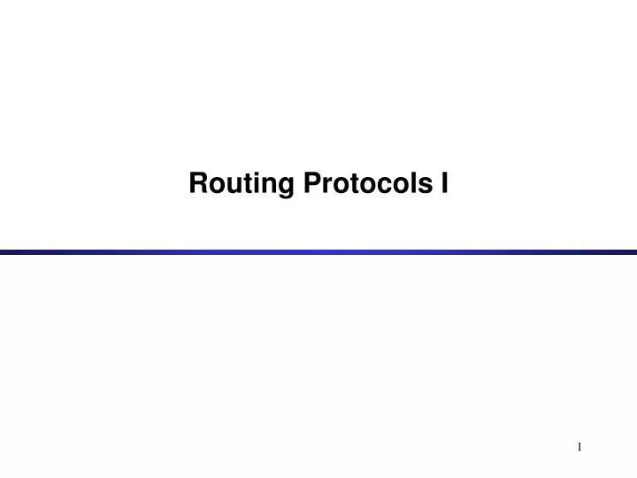 routing protocols i
