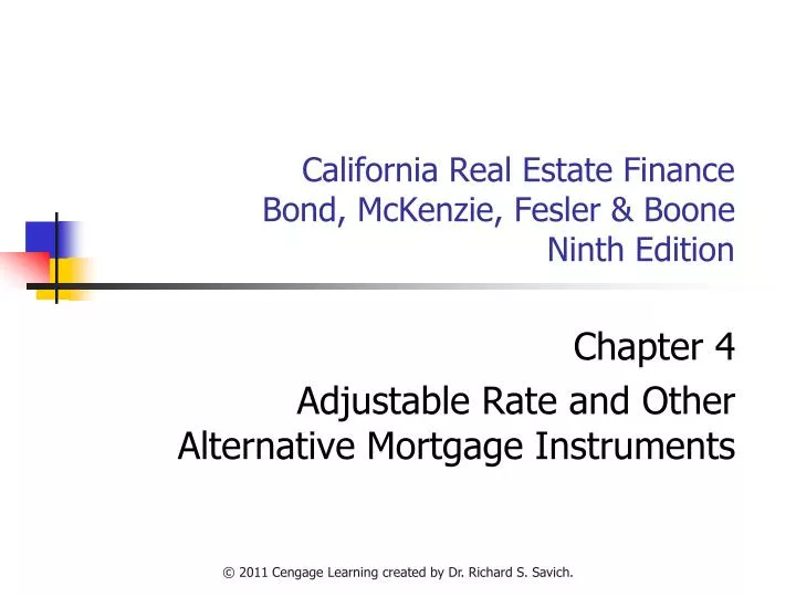 california real estate finance bond mckenzie fesler boone ninth edition