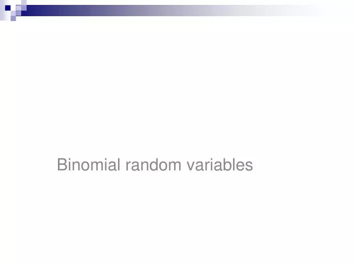 binomial random variables