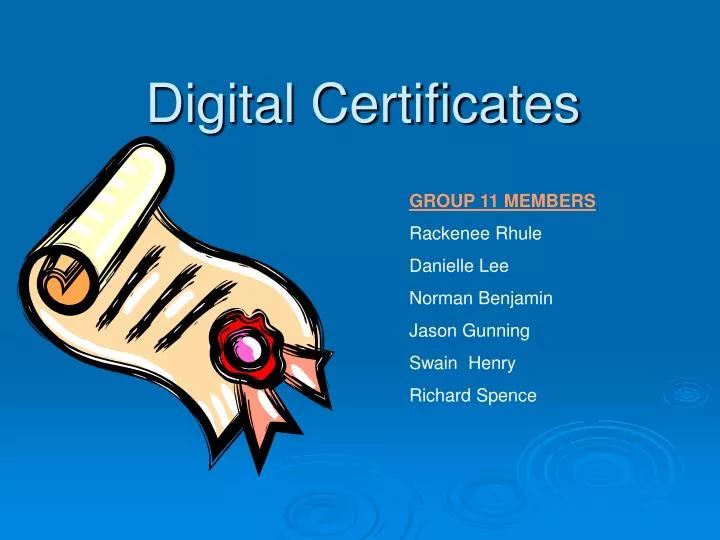 digital certificates