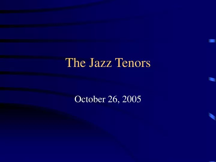 the jazz tenors