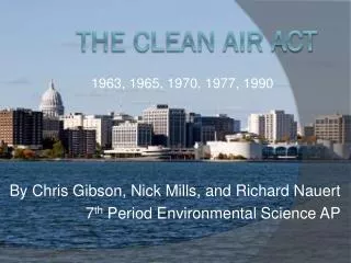 The Clean Air Act