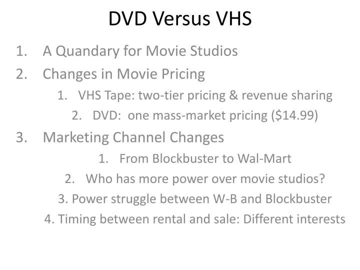 dvd versus vhs