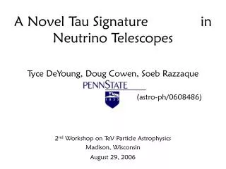 A Novel Tau Signature in Neutrino Telescopes
