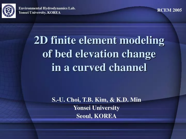 2d finite element modeling of bed elevation change in a curved channel