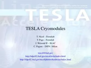 TESLA Cryomodules