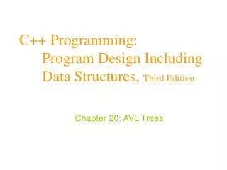 C++ Programming: 	Program Design Including 	Data Structures, Third Edition