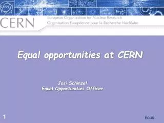 Equal opportunities at CERN