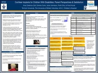 Cochlear Implants for Children With Disabilities: Parent Perspectives &amp; Satisfaction