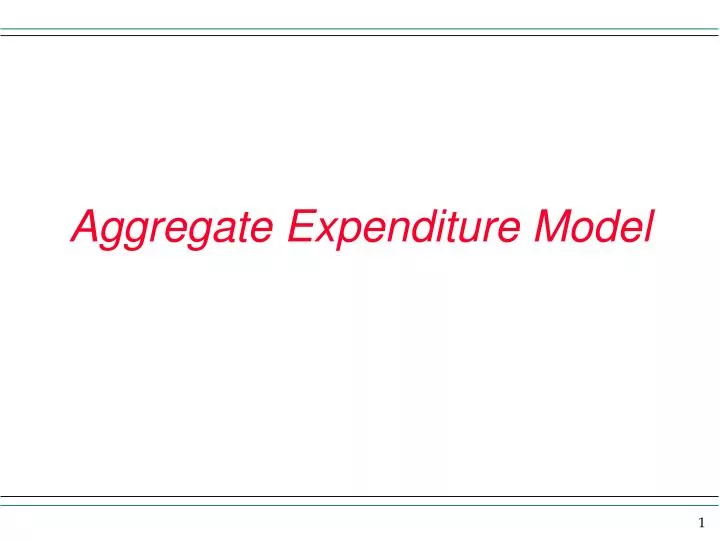 aggregate expenditure model