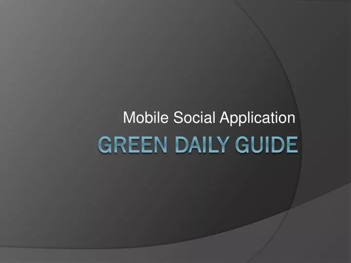 mobile social application