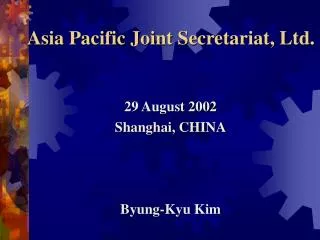 Asia Pacific Joint Secretariat, Ltd.